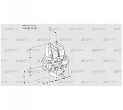 VCG1T15N/15N05NGAVQSR/PPPP/PPPP (88101217) Клапан с регулятором соотношения Kromschroder