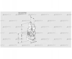 VAD1T-/15N/NQGR-25B (88033073) Газовый клапан с регулятором давления Kromschroder