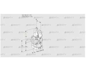 VAG2T40N/NQAA (88001948) Газовый клапан с регулятором соотношения Kromschroder