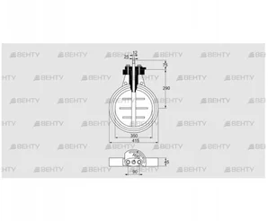 DKR 350Z03F650D (03149257) Дроссельная заслонка Kromschroder