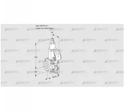 VAS3T50/-N/LQ (88033976) Газовый клапан Kromschroder