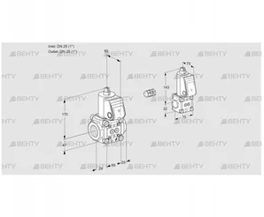 VAS2E25R/25R05NWR/PP/BS (88104778) Газовый клапан Kromschroder