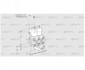 VCG2T40N/40N05NGKQSL/PPPP/MMPP (88104035) Клапан с регулятором соотношения Kromschroder