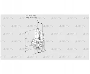 VAS1T15N/NQSR (88010570) Газовый клапан Kromschroder