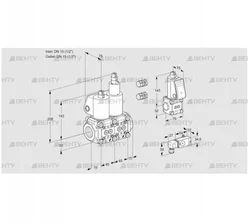 VCS1E15R/15R05NLWL3/PPBS/PP-3 (88101975) Сдвоенный газовый клапан Kromschroder