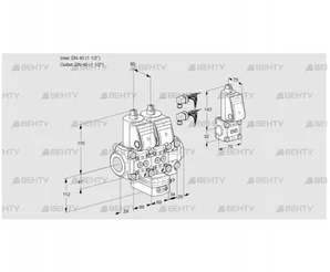 VCH2E40R/40R05NHEVWR6/PPPP/PPZS (88104741) Клапан с регулятором расхода Kromschroder