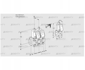 VCS3E50R/50R05NNWR/PPPP/PPZS (88107006) Сдвоенный газовый клапан Kromschroder