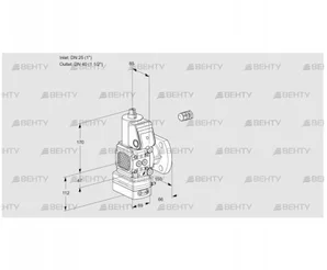 VAG2E25R/40F05FGEWR/PP/PP (88102279) Газовый клапан с регулятором соотношения Kromschroder