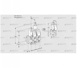 VCS1E25R/25R05NLWR/PPPP/PPBS (88105310) Сдвоенный газовый клапан Kromschroder