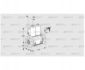 VCS780F05NNKLB/PPPP/PPPP (88204172) Сдвоенный газовый клапан Kromschroder