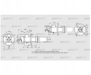 BIC 100RBL-200/235-(111)FR (84033522) Газовая горелка Kromschroder