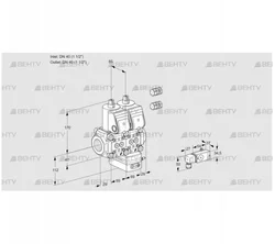 VCG2E40R/40R05NGEWR3/3--3/PPPP (88105793) Клапан с регулятором соотношения Kromschroder