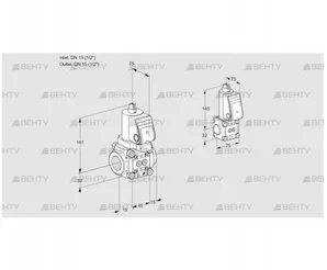 VAS1T15N/15N05NQGR/PP/BS (88105605) Газовый клапан Kromschroder