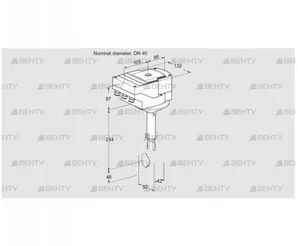 IBH40W01A/40A2DR10 (88303586) Дроссельная заслонка Kromschroder