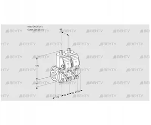 VCS2E25R/25R05NNQR/PPPP/PPPP (88107264) Сдвоенный газовый клапан Kromschroder