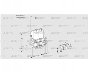 VCS3E50R/50R05NNWL/PPPP/3--3 (88100511) Сдвоенный газовый клапан Kromschroder