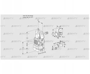 VAD1-/15R/NW-100B (88003023) Газовый клапан с регулятором давления Kromschroder