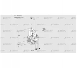 VAS3E50R/40R05FNVWR/PP/PP (88106062) Газовый клапан Kromschroder