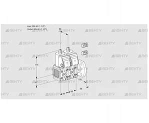 VCS2E40R/40F05FNNWR3/PPPP/PPPP (88101377) Сдвоенный газовый клапан Kromschroder