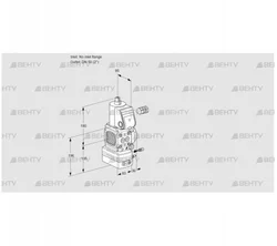 VAG3-/50R/NWAE (88014380) Газовый клапан с регулятором соотношения Kromschroder