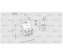 VCS1E25R/25R05NLWSL3/PPBS/PPPP (88104682) Сдвоенный газовый клапан Kromschroder