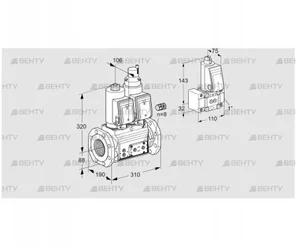 VCS780F05NLWGR3E/PPPP/PPZ- (88206709) Сдвоенный газовый клапан Kromschroder