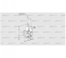 VAS2T25N/NQ (88000068) Газовый клапан Kromschroder