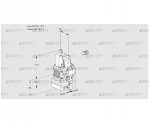 VAH1E15R/25R05FHEVWR/PP/PP (88102523) Клапан с регулятором расхода Kromschroder