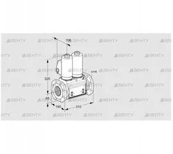 VCS7T80A05NNQSLB/PPPP/MMMM (88204063) Сдвоенный газовый клапан Kromschroder