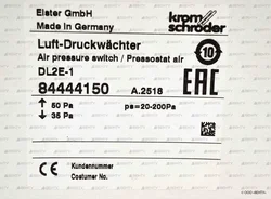 Реле давления Kromschroder DL 2E-1