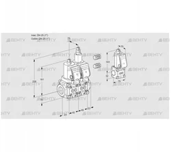 VCS1E25R/25R05NLWGR3/PPPP/PPBS (88106568) Сдвоенный газовый клапан Kromschroder