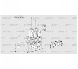 VCG1E15R/15R05NGNKR3/2-PP/PPPP (88101084) Клапан с регулятором соотношения Kromschroder