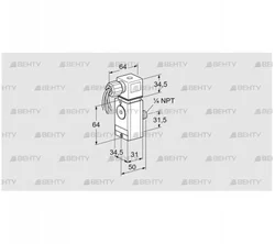 DG 40VCT8-6WG (84448891) Датчик-реле давления газа Kromschroder