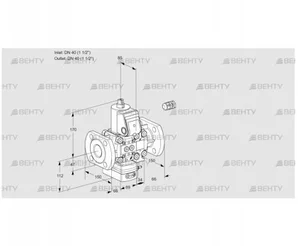 VAH2E40F/40F05HEVWR/PP/PP (88103151) Клапан с регулятором расхода Kromschroder