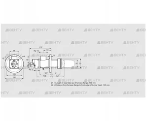 BIC 50HB-100/135-(37)D (84030120) Газовая горелка Kromschroder