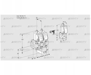 VCH1E25R/25R05NHEWR/PPPP/PPBS (88100527) Клапан с регулятором расхода Kromschroder