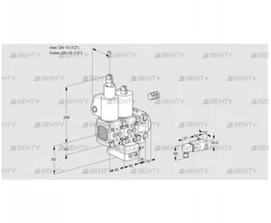 VCG1E15R/15R05FLGEVWL/PPPP/2-PP (88105592) Клапан с регулятором соотношения Kromschroder