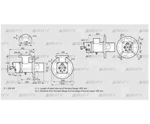 BIO 125RBL-450/435-(17)E (84023050) Газовая горелка Kromschroder