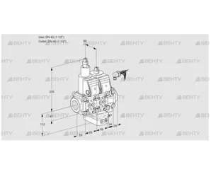 VCH2E40R/40R05LHEVWR/PPPP/PPPP (88104305) Клапан с регулятором расхода Kromschroder