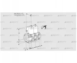 VCS2E40R/40R05F2NNWL/PPPP/PPPP (88102269) Сдвоенный газовый клапан Kromschroder