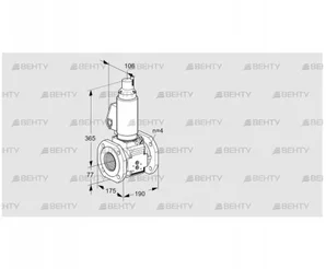 VAS6T65A05LQGLB/PP/MM (88203800) Газовый клапан Kromschroder