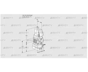 VAG1T-/25N/NQSRAK (88031311) Газовый клапан с регулятором соотношения Kromschroder