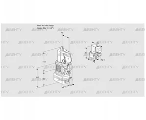 VAD1-/15R/NW-100B (88006476) Газовый клапан с регулятором давления Kromschroder