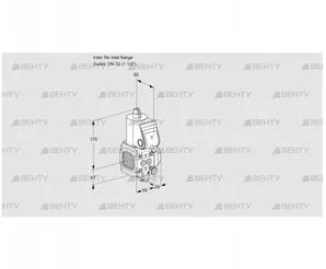 VAS2T-/32N/NK (88012941) Газовый клапан Kromschroder