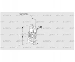 VAV2-/40R/NWAK (88033027) Газовый клапан с регулятором соотношения Kromschroder