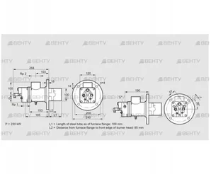 BIO 100KB-100/85-(41E)E (84199147) Газовая горелка Kromschroder