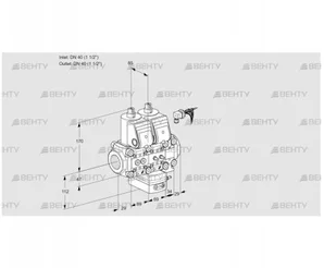 VCG2E40R/40R05NGEVWR/PPMM/PPPP (88104201) Клапан с регулятором соотношения Kromschroder