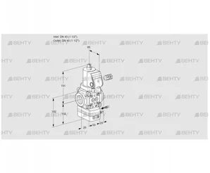 VAH240R/NWSRAE (88029077) Клапан с регулятором расхода Kromschroder