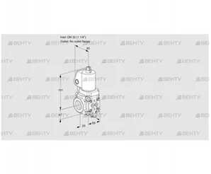 VAS2T32/-N/NWGL (88015077) Газовый клапан Kromschroder