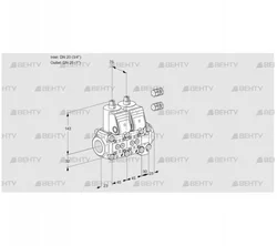 VCS1E20R/25R05NNVWR3/PPPP/PPPP (88101732) Сдвоенный газовый клапан Kromschroder